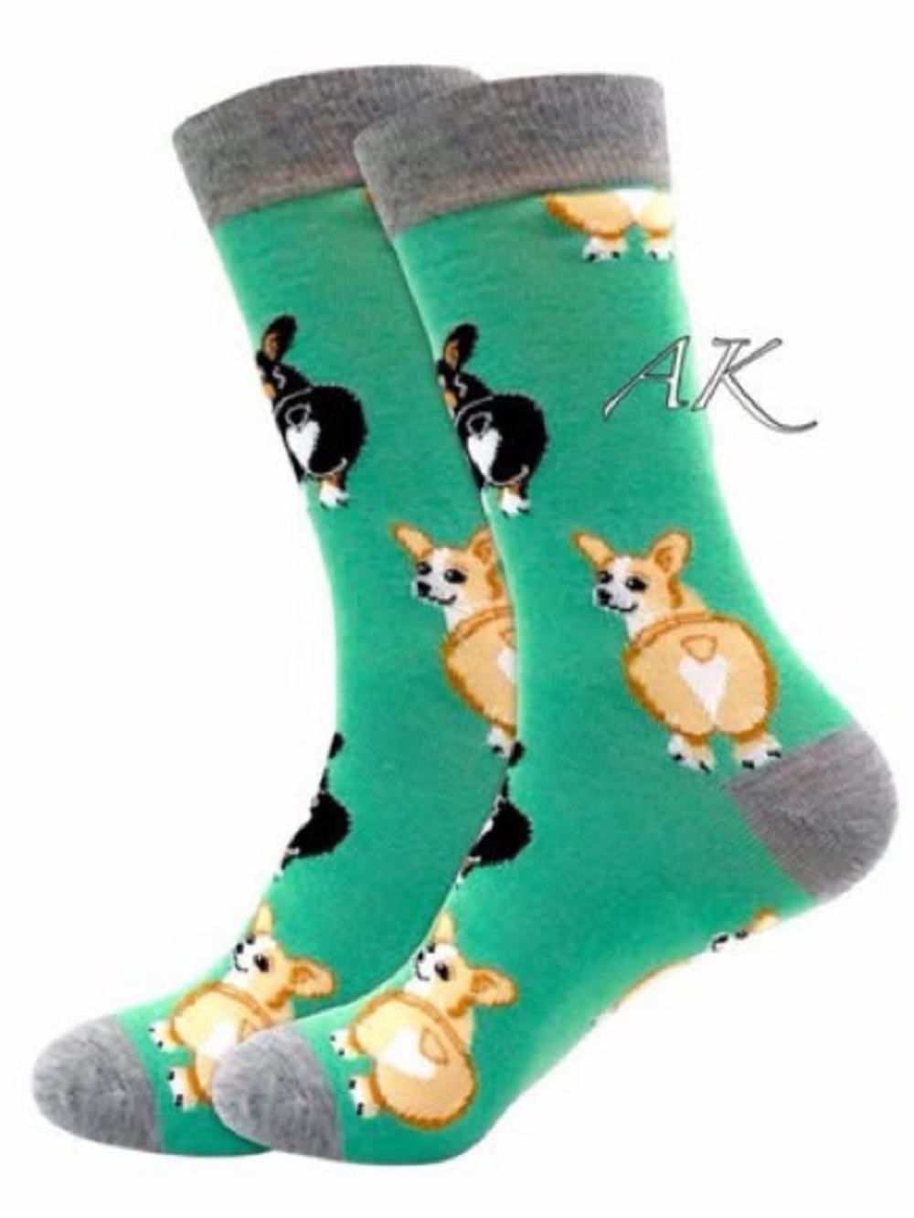 Corgi Butt Hearts Socks 🐾 Pembroke Welch Corgi